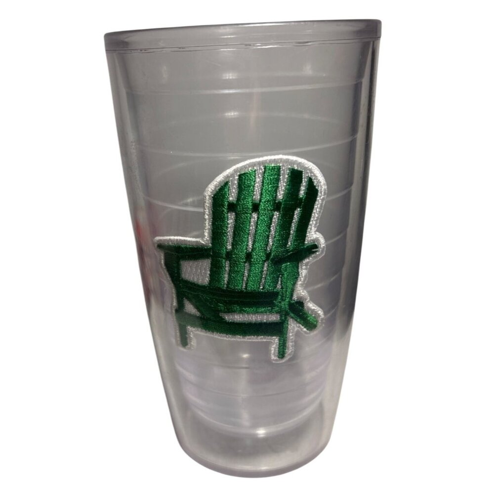 Tervis Tumbler Green Adirondack Chair Design 16 Oz Clear Insulated Beach House